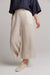 ladies women crop linen pants trousers off white tusk eb&ive