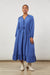 Slight Side View of the Euphoria Tie Maxi Dress in Azure Blue by Isle of Mine