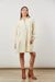 Urban Denim Shirt Style Midi Dress in Cream from Isle of Mine