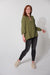 Fern Green long sleeve V-neck relaxed Skye top from haven 