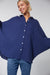 blue haven long sleeve bat wing shirt with collar and buttons 