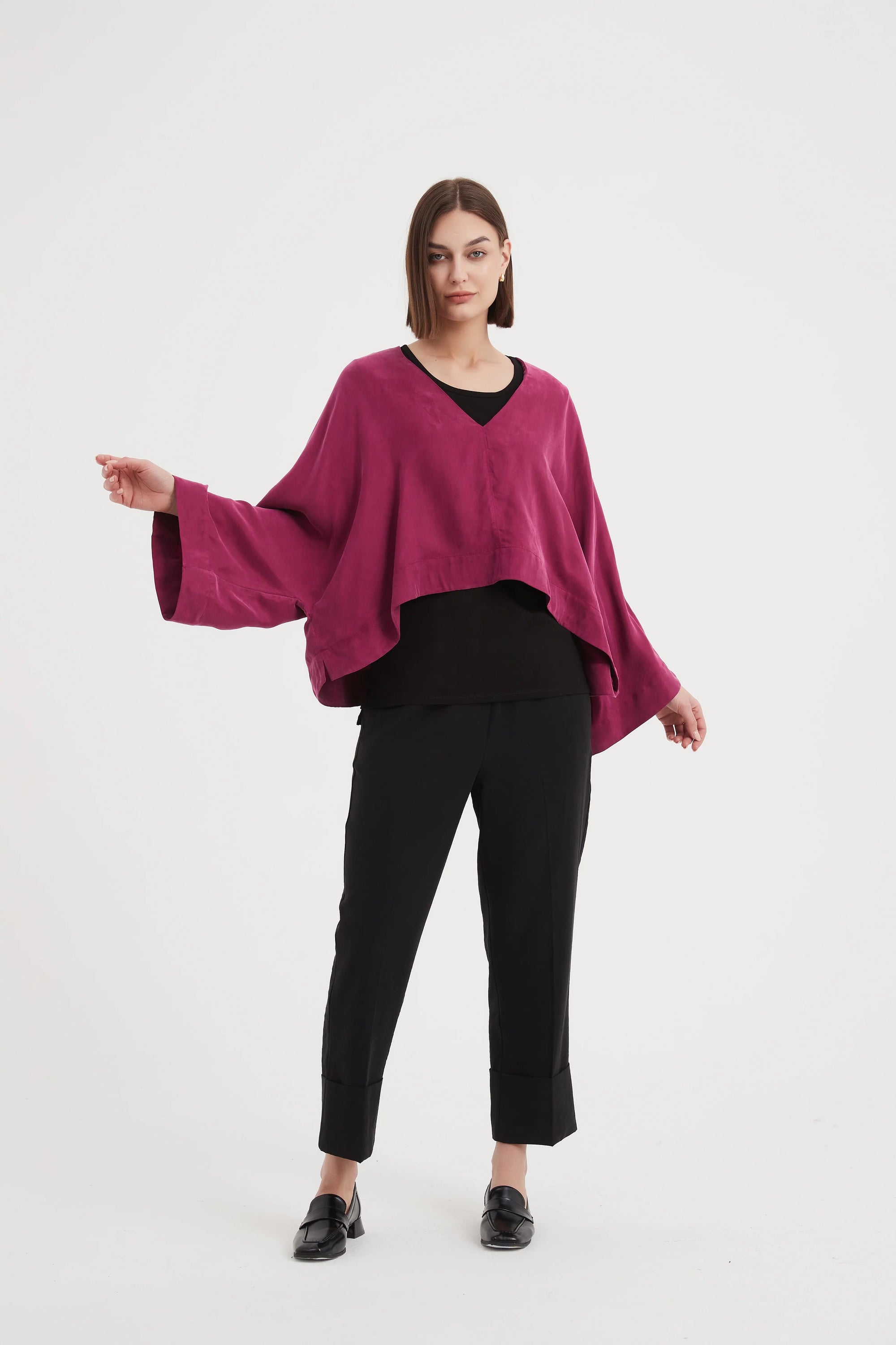 V Neck Oversized Layer Top