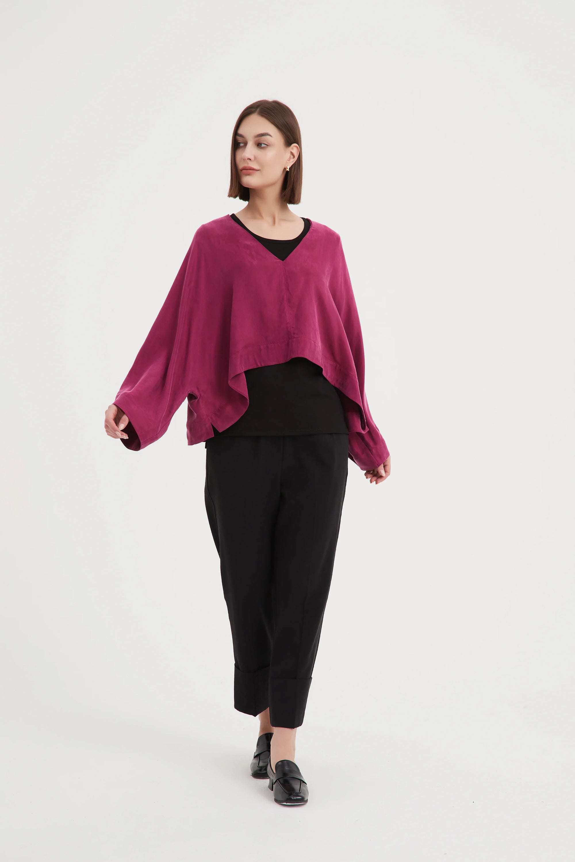 V Neck Oversized Layer Top