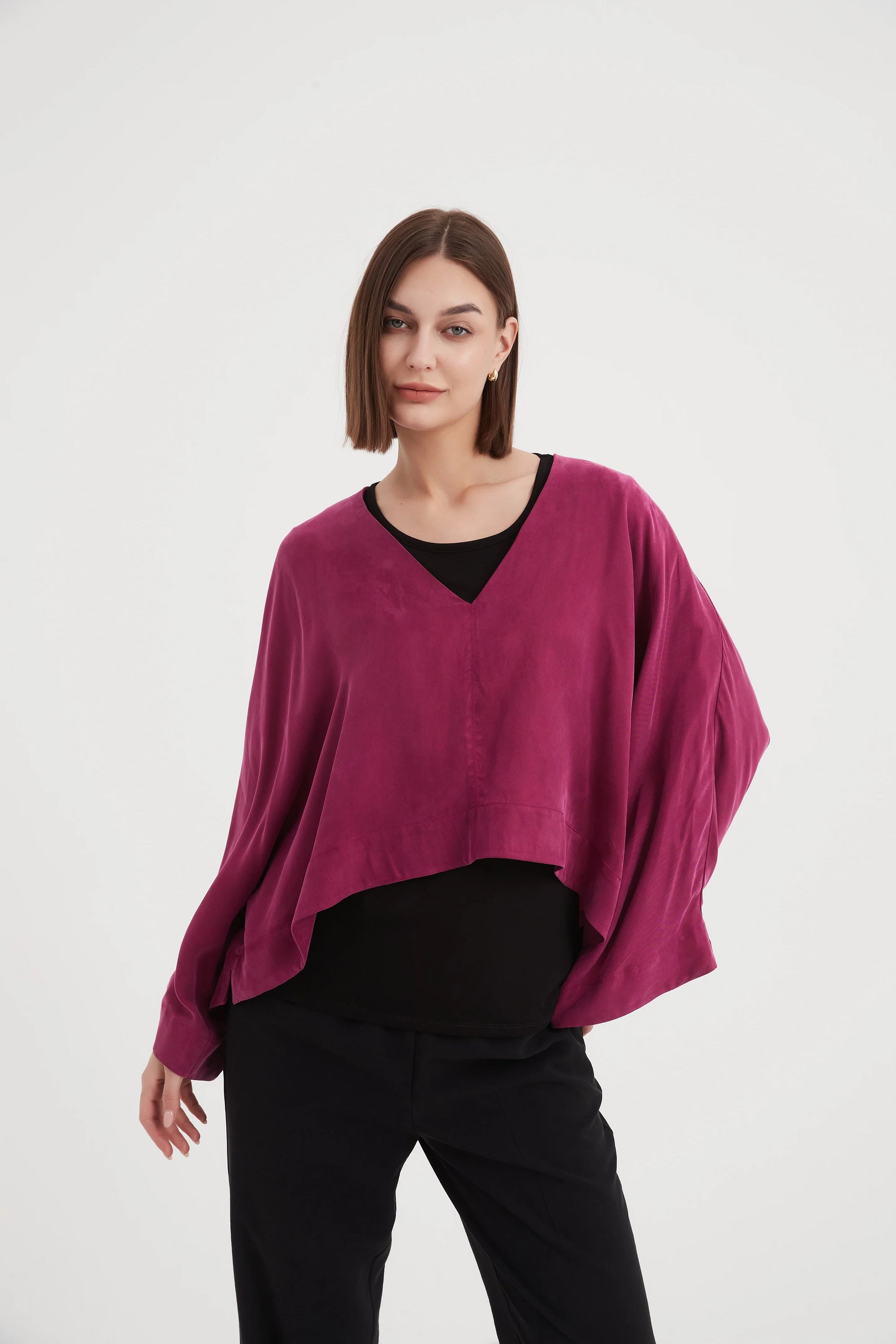 V Neck Oversized Layer Top