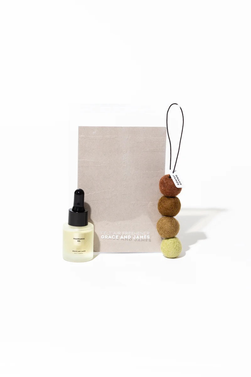 Bangalow Bare Felt Hanger Air Freshener Diffuser by Grace & James for your cupboard, linen or car.