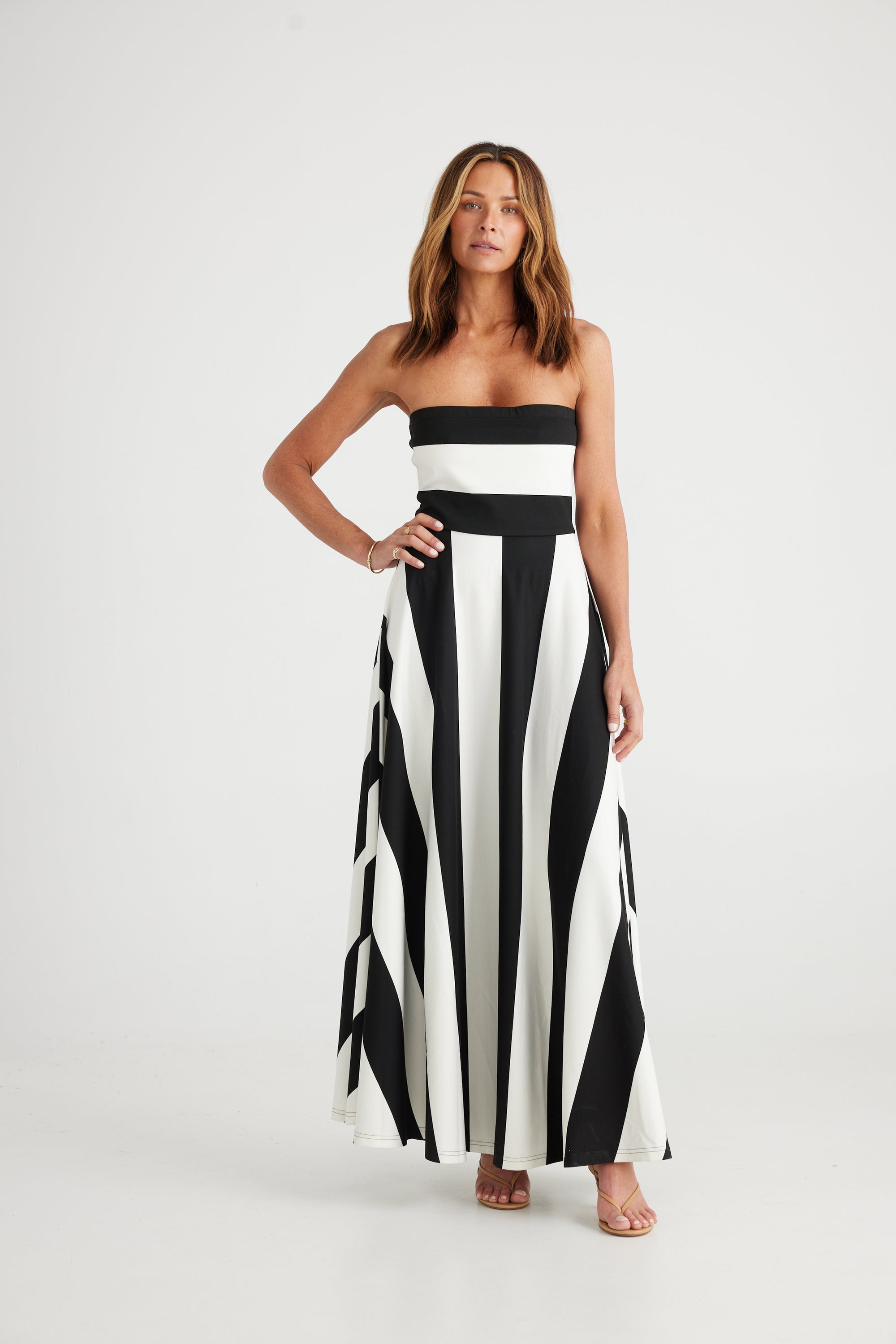 We Are Kindred Pippa Ruffle Maxi Dress in Noir Lurex