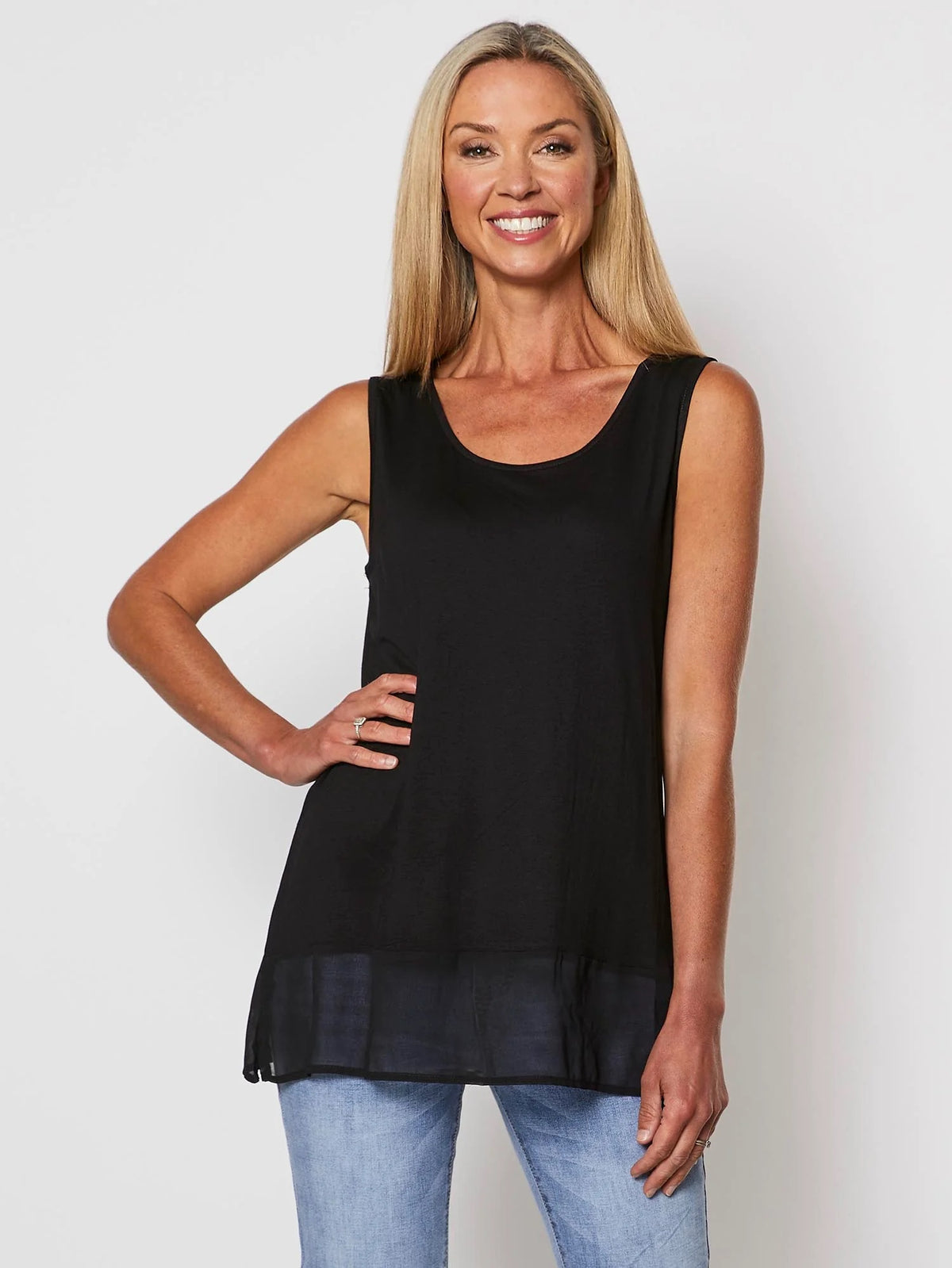 Reversible Georgette Hem Tank