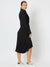 Tuxedo Satin Wrap dress