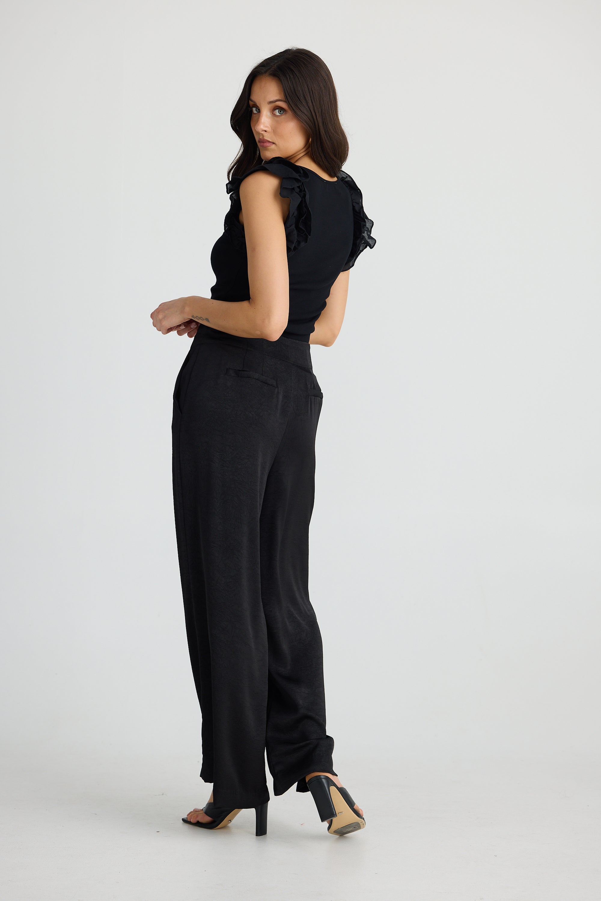 Dana Pant – Crinkle Satin