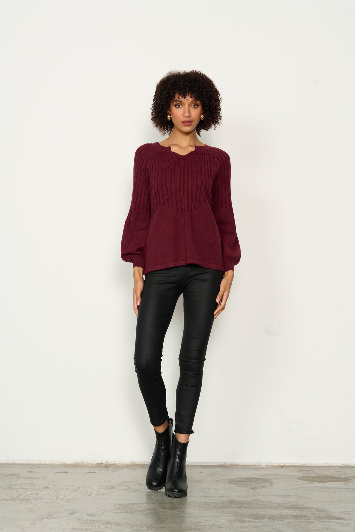 Half Rib Knit Top