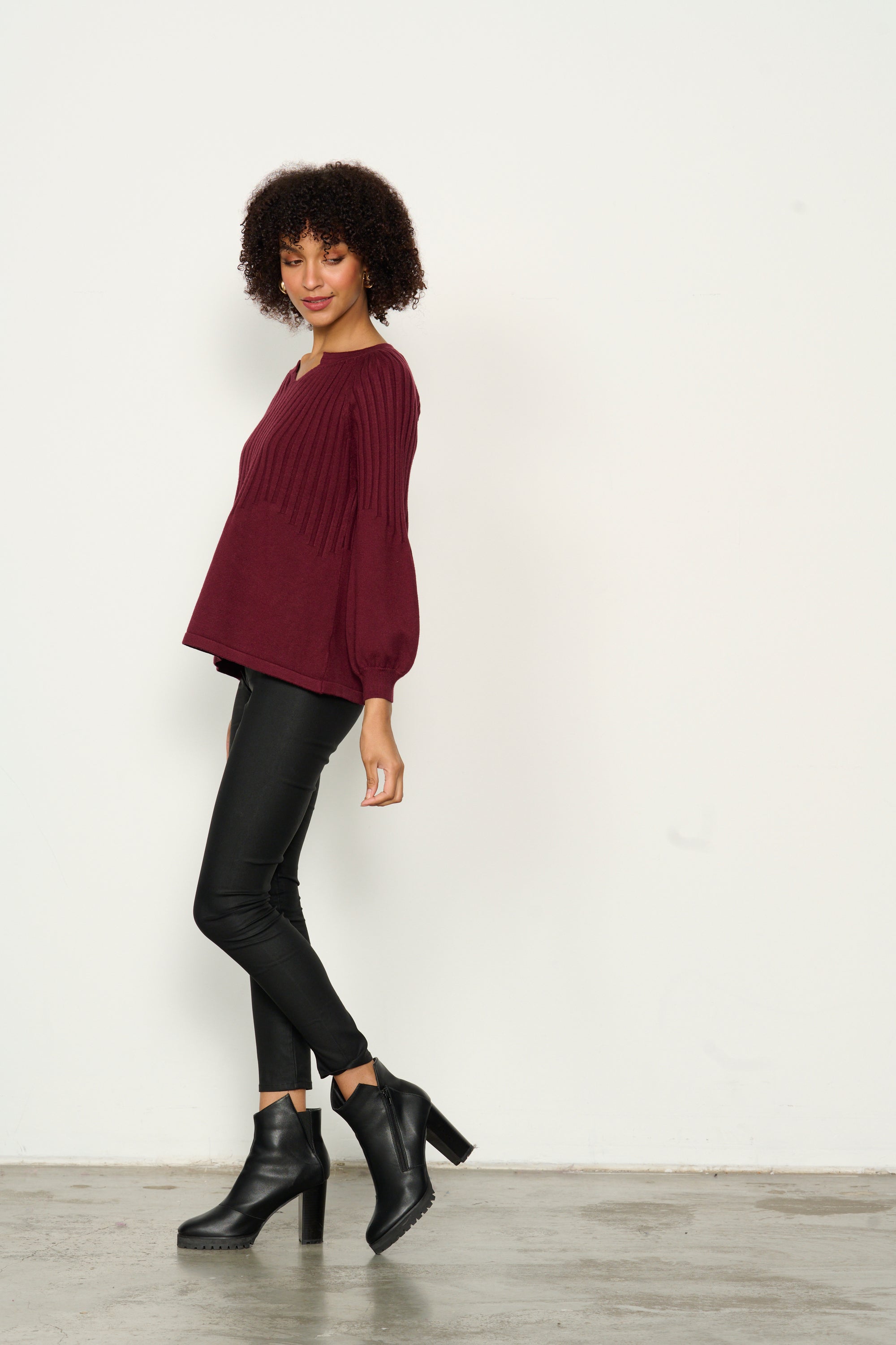 Half Rib Knit Top