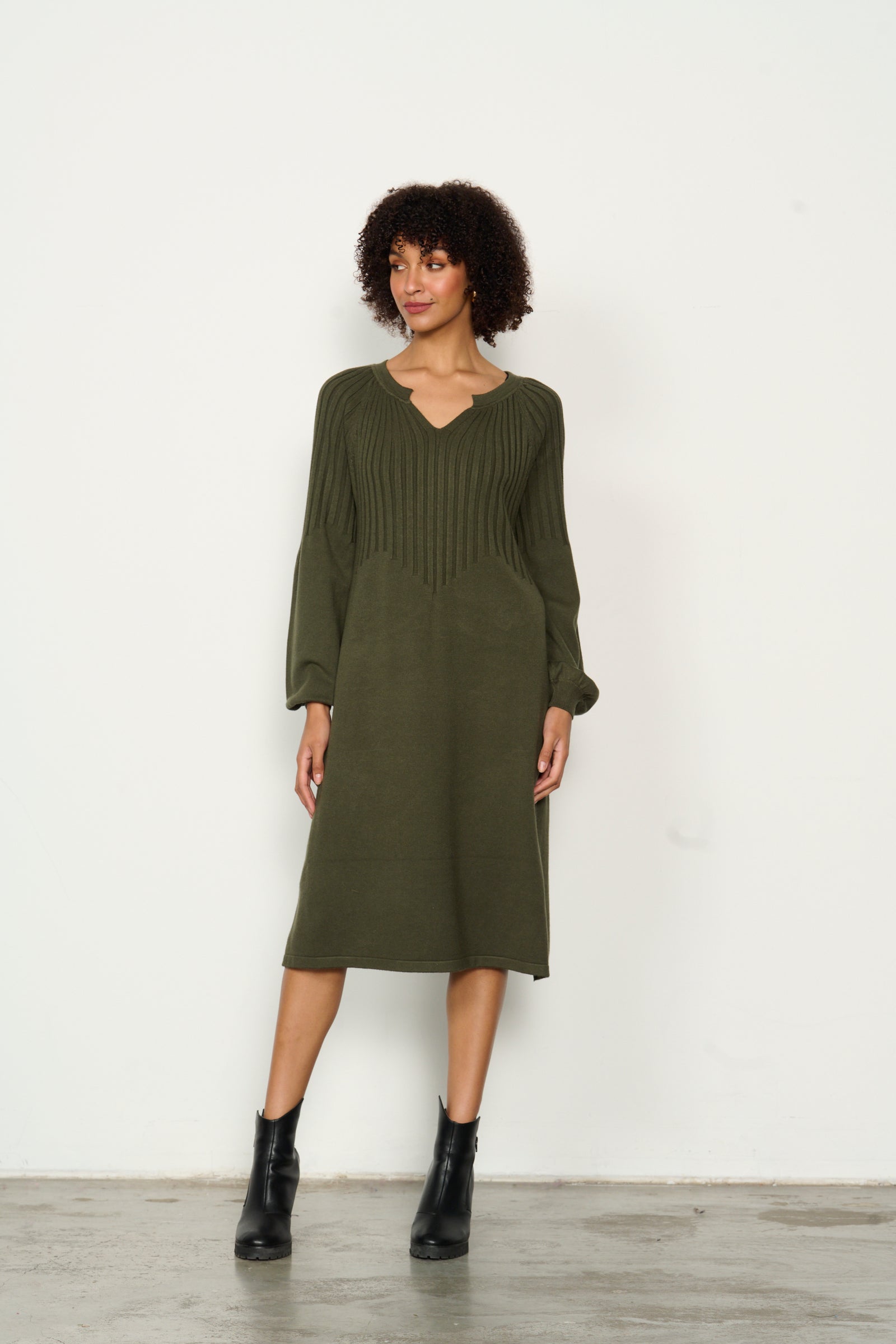 Half Rib Knit Dress