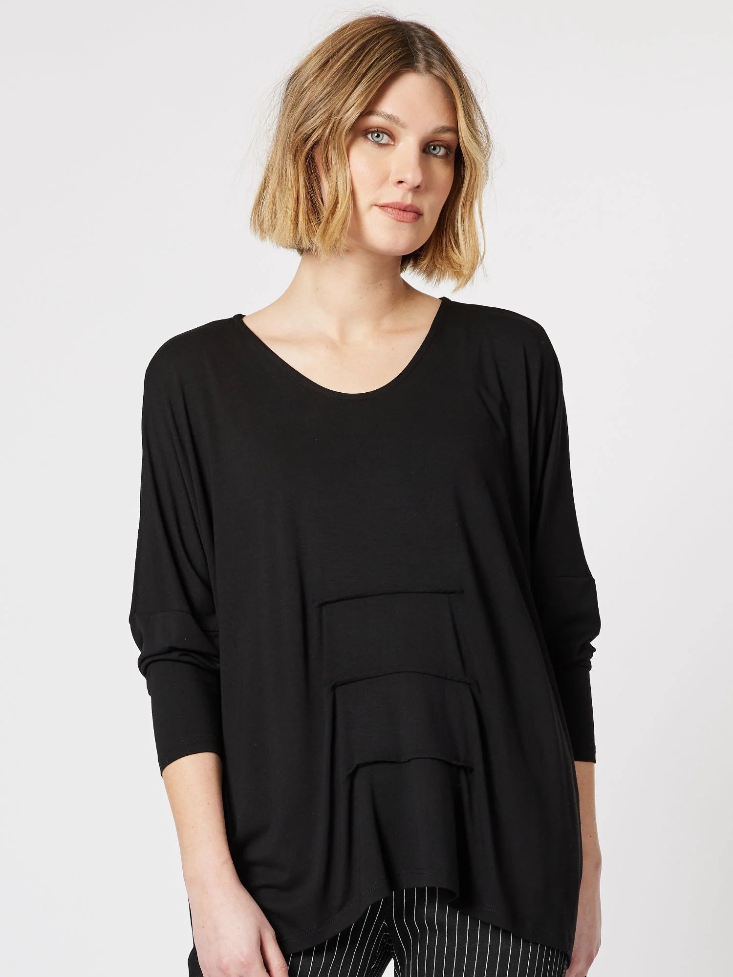 Pleat Detail Jersey Top