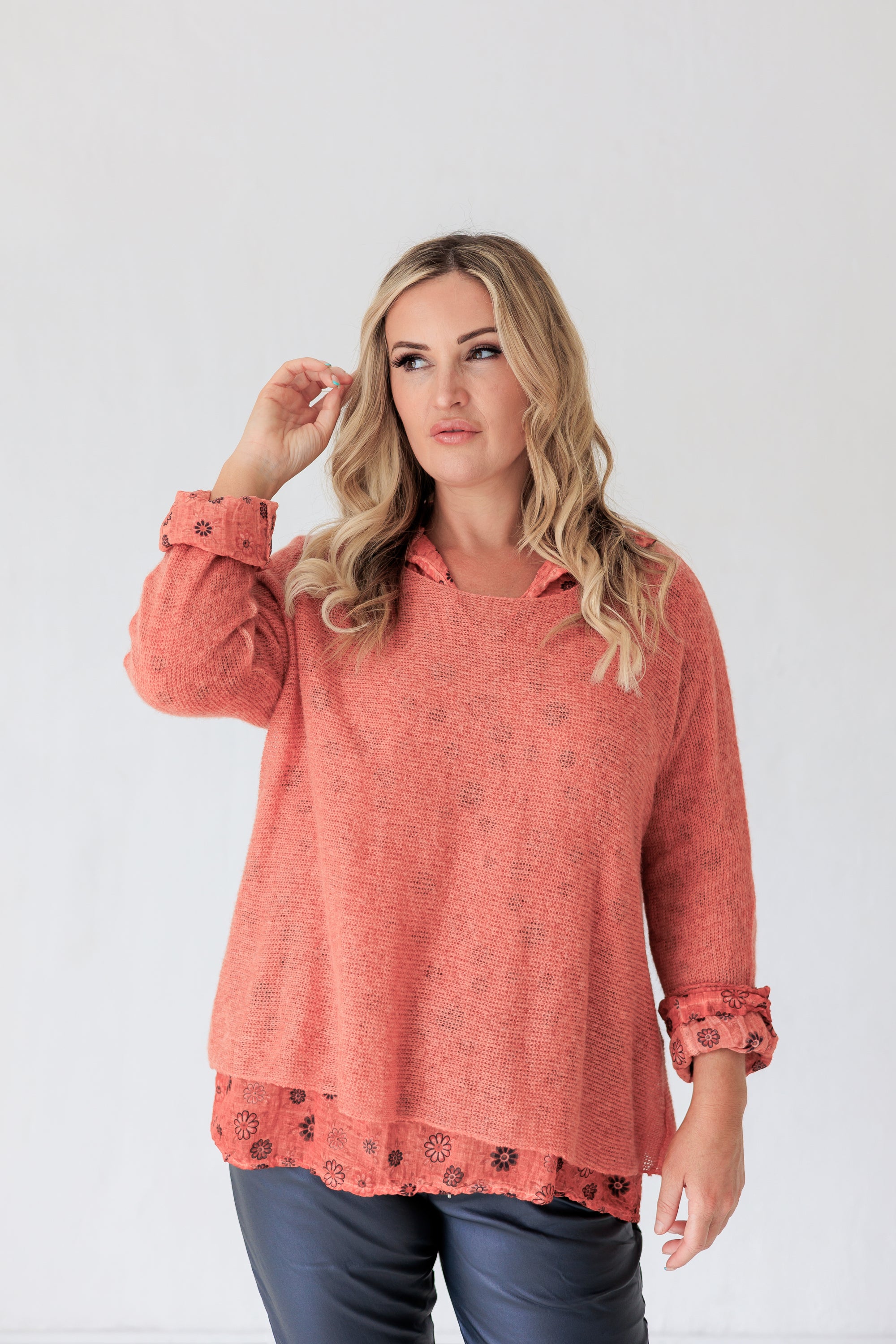 Floral 2in1 Shirt and Jumper