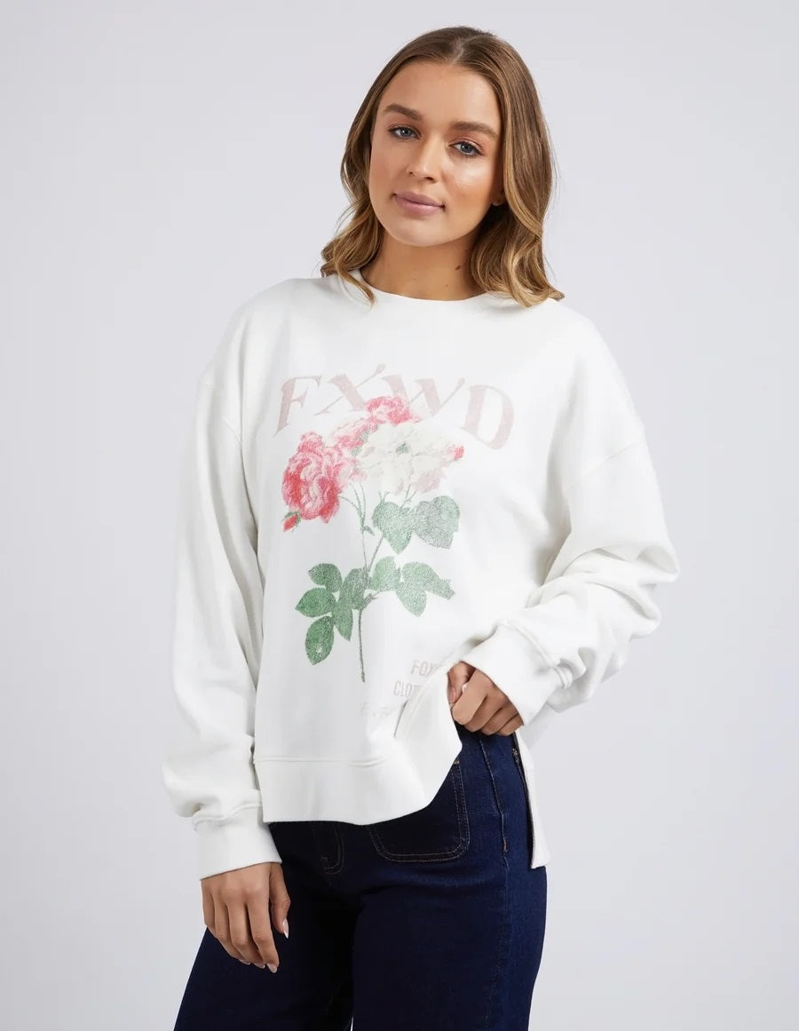 Clot sweater long sleeve white newest pink