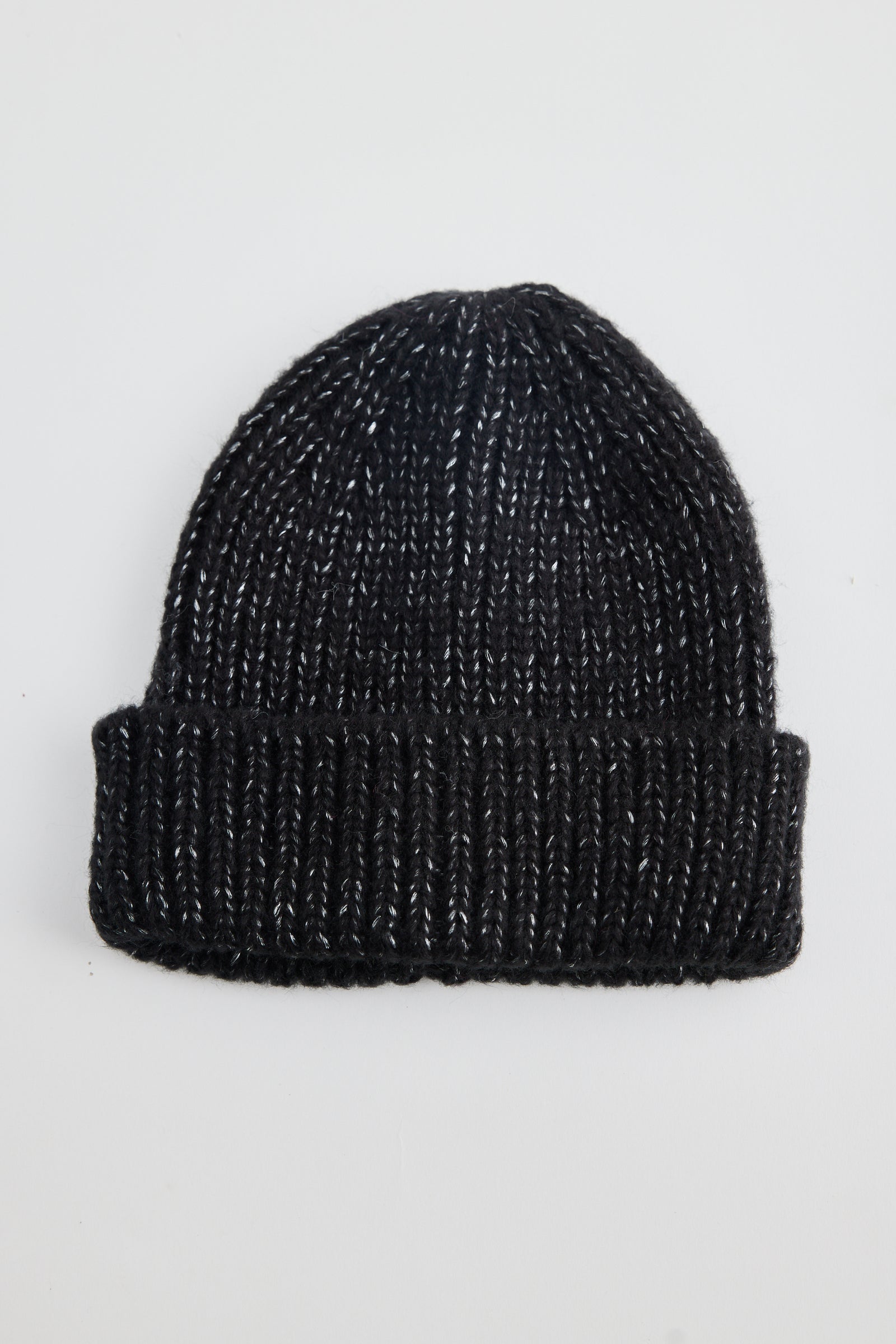 Winter Knit Beanie Hat, Silver and Black by Holiday clothing