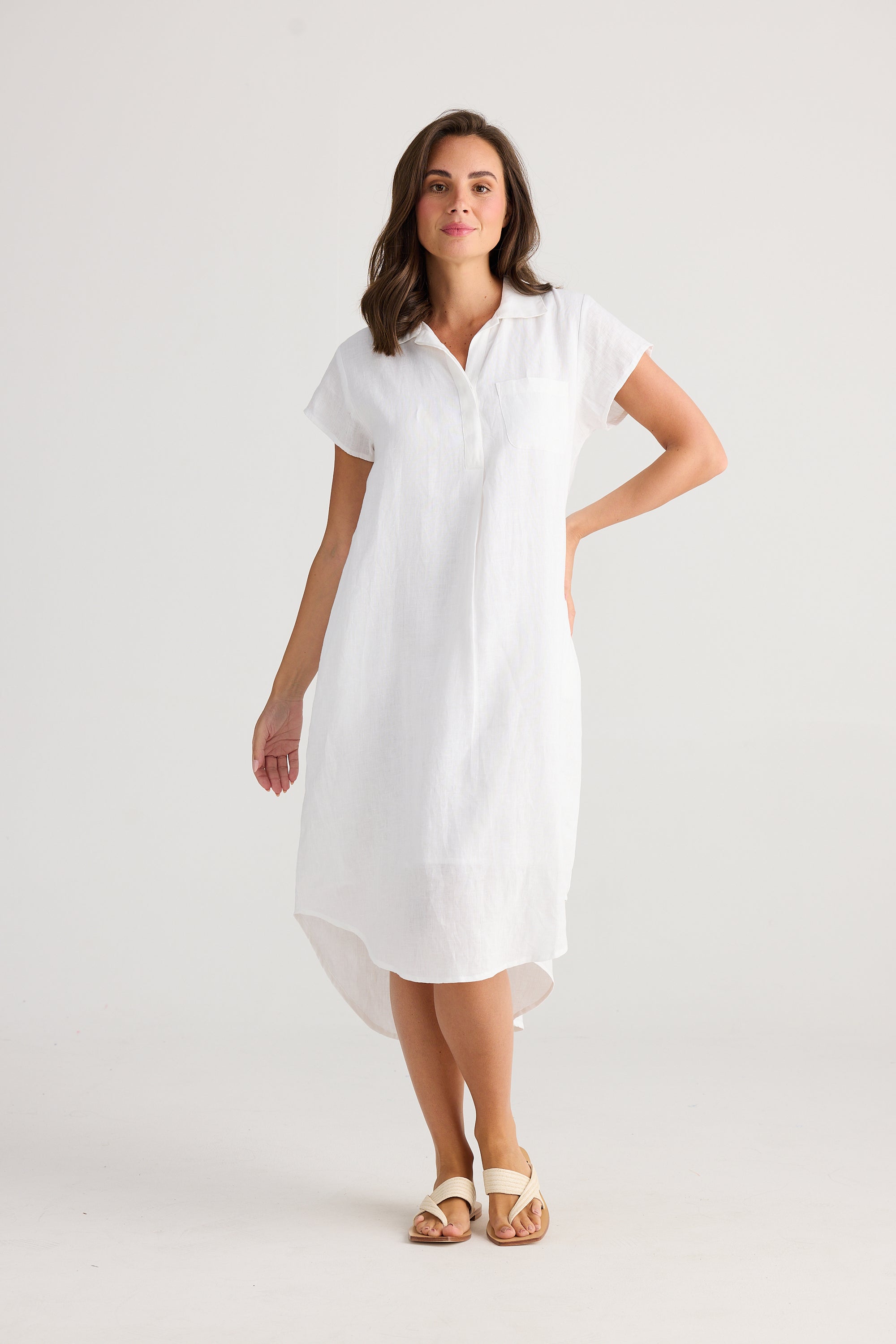 Ahoy Linen Tunic Dress