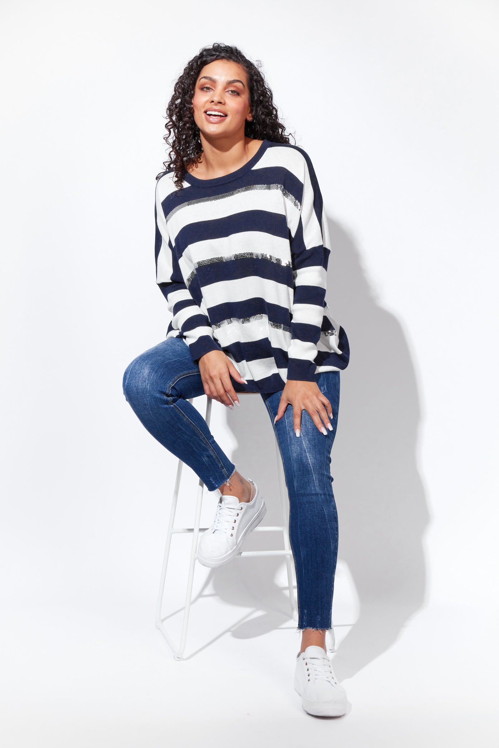 Moritz Cable Knit Jumper BLUE