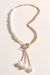 Jemma Half Pearl Tassel Drop Necklace