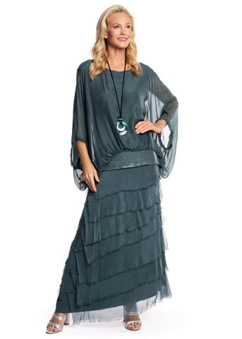 Fifi Silk Layered Maxi Skirt