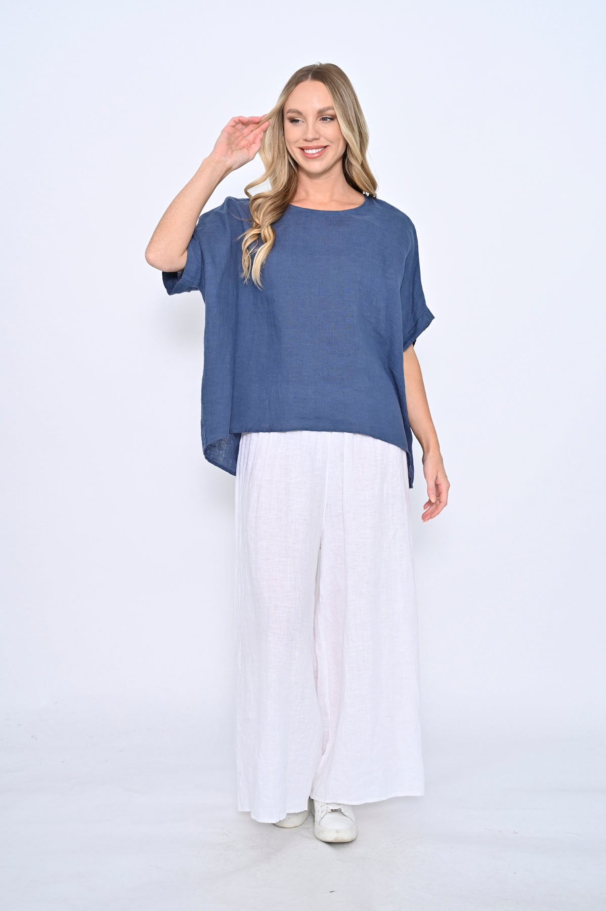 Loose Fit Linen Top