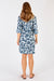 Mia Shirtmaker Midi Dress in Navy floral and swirl print with pockets,  high low hem and relaxed fit by LulaLife.