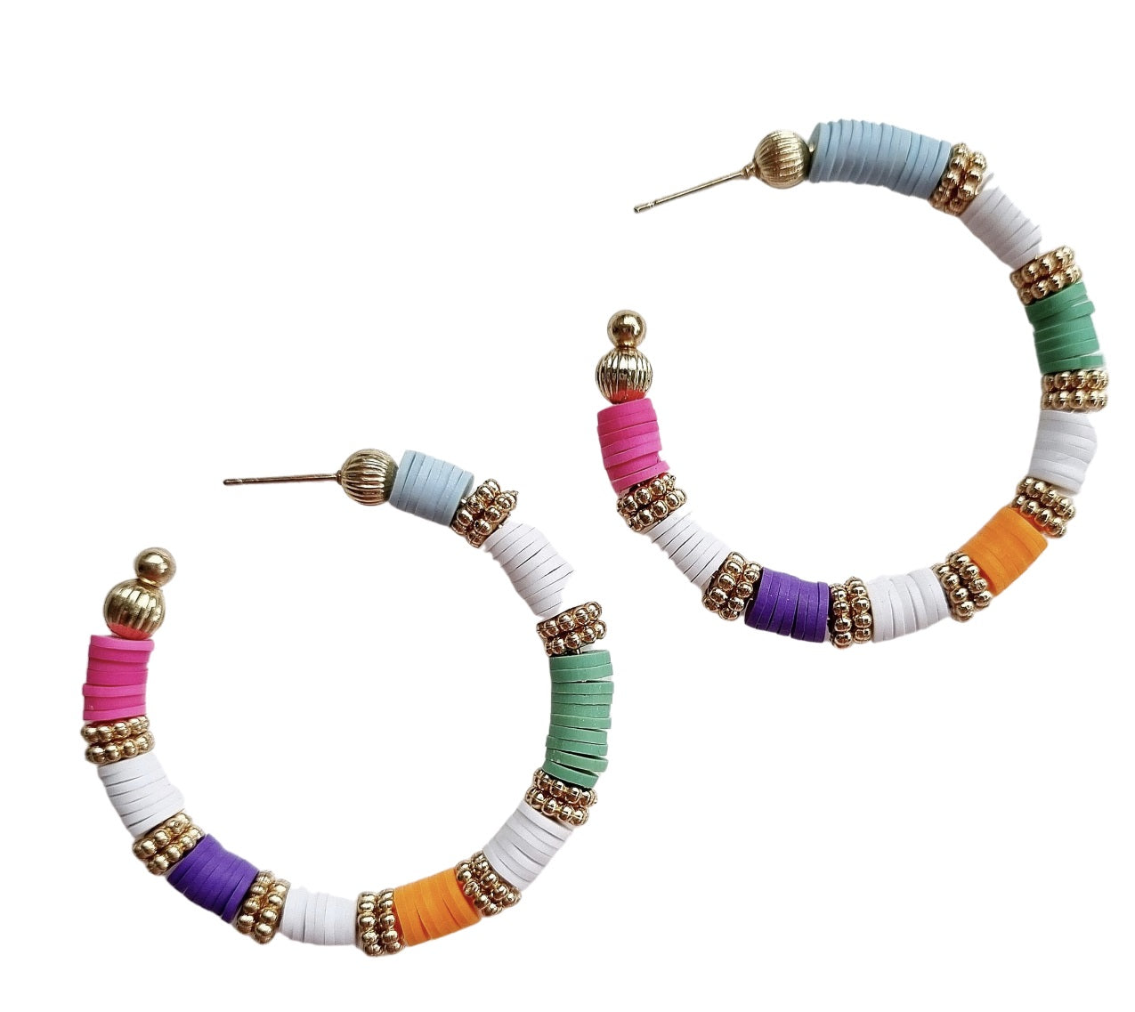 Multicolor on sale hoop earrings