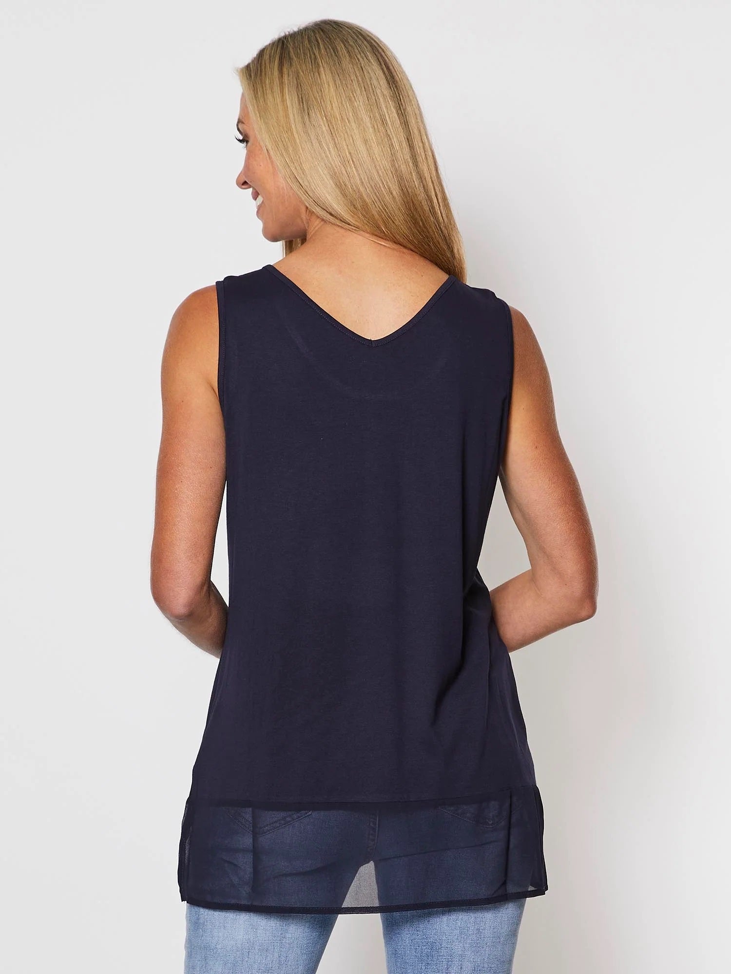 Reversible Georgette Hem Tank