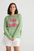 Mint Green Open Crochet Long Sleeve Knit Off Duty Top by Holiday. 