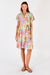 Multicoloured midi in Cloud floral leaf print Portabella Dress by LulaSoul.