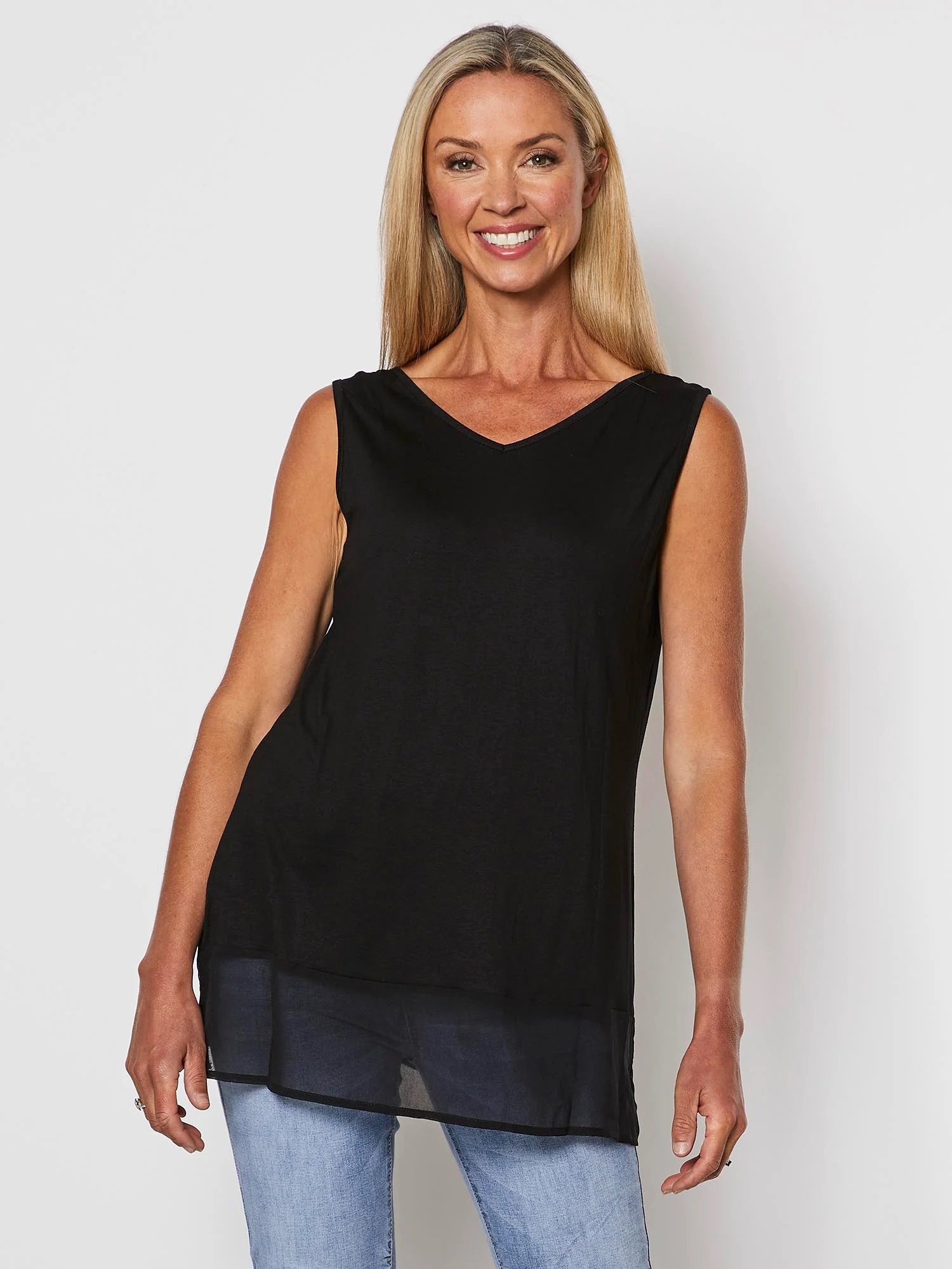 Reversible Georgette Hem Tank