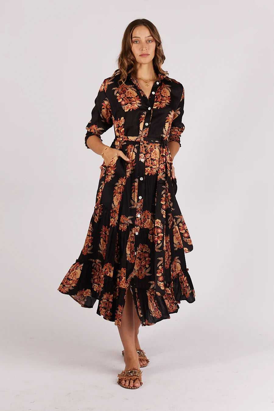 Paisley Maxi Black Dress