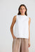 Adel Top – White Linen Blend