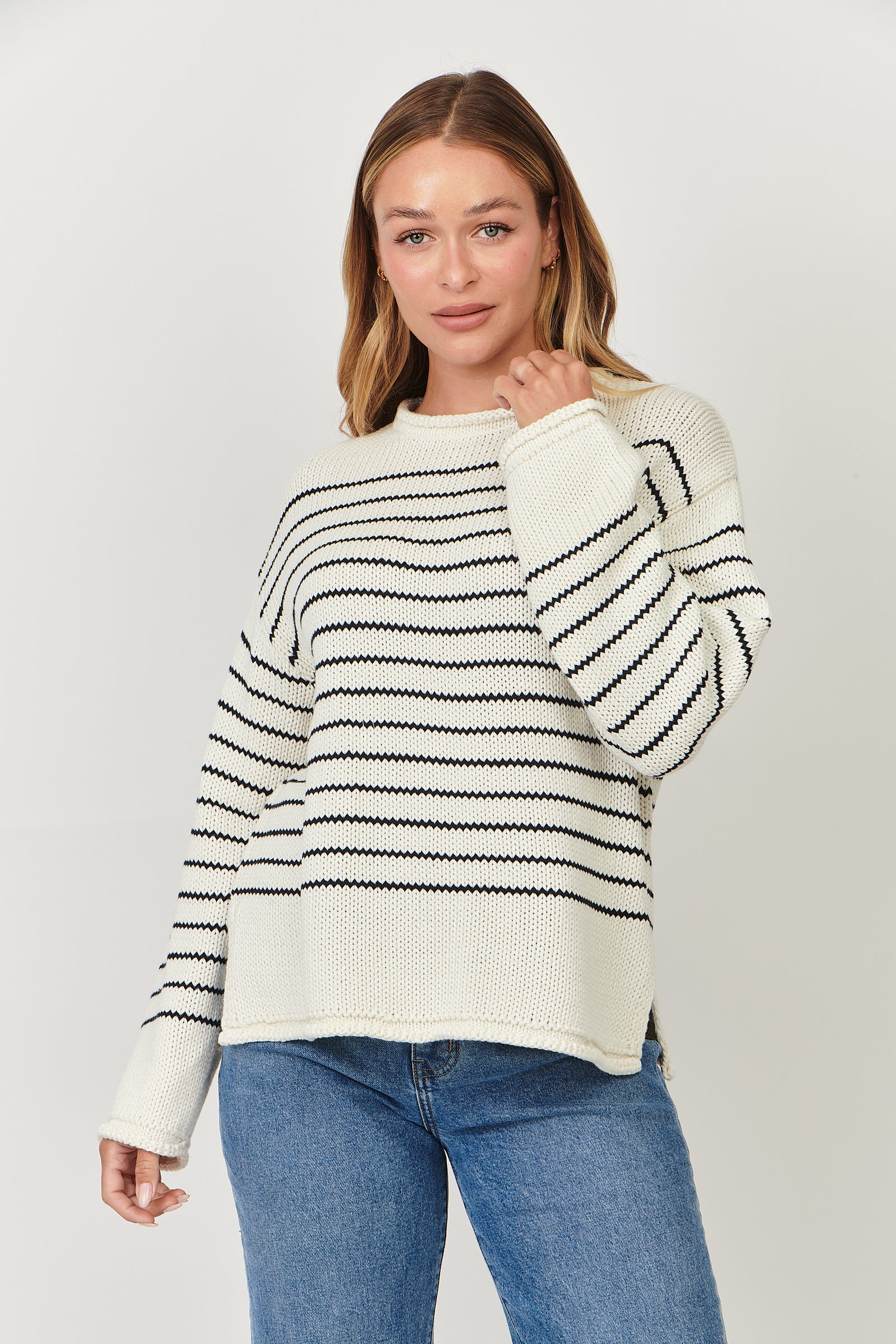 Striped Knit Sweater