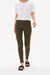 women's khaki green straight leg pants by Tirelli.