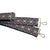 Adjustable Floral Bag Strap in Black, White and Pink with Gold Metal Hardware.