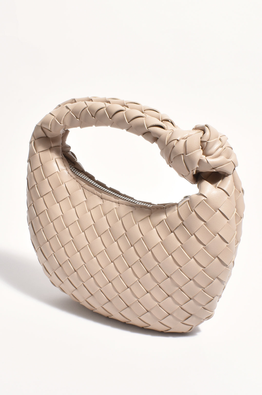 Vali Woven Mini Crescent Clutch