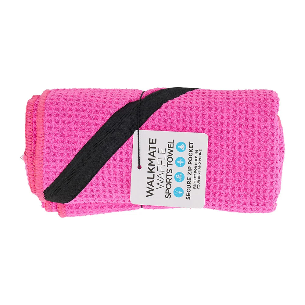 Waffle Sports Towel With Zip