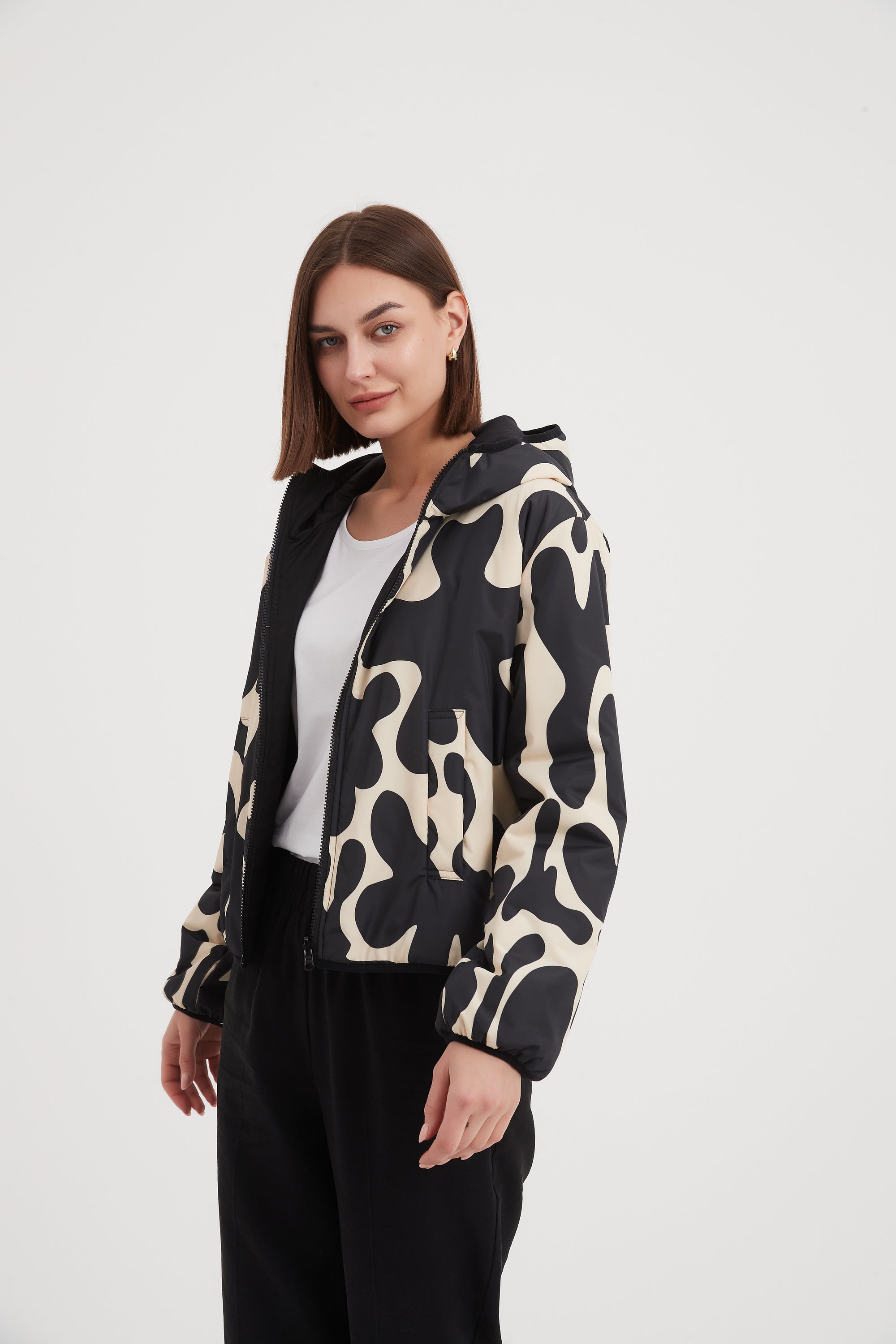 Reversible Print Puffer Jacket