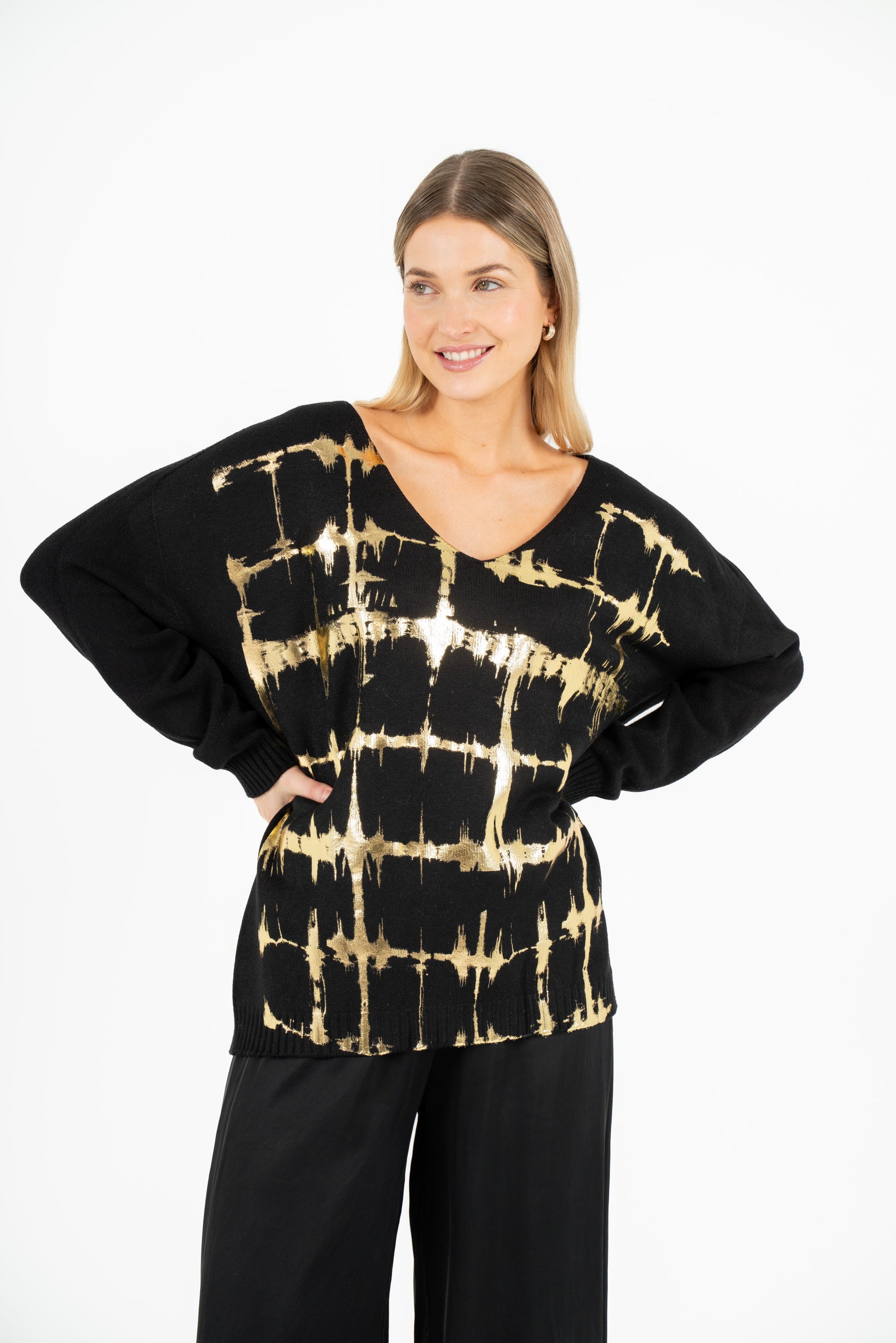 Metallic Knit Sweater