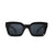 Reality Eyewear's black Onassis Sunglasses in a  black chunky look.