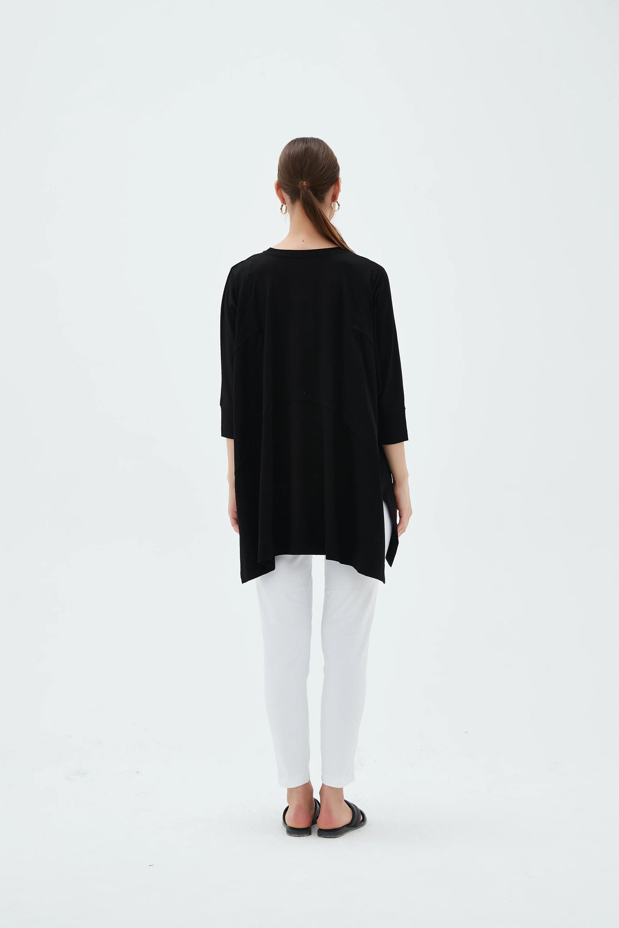 Jersey Wide Seam Detail Tunic