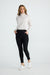 Brave+True Stretch Pilot Pants in Black with pull on style and pockets.