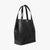 Large Black Tote Bag with Croc embossing, two handles and made of vegan leather.