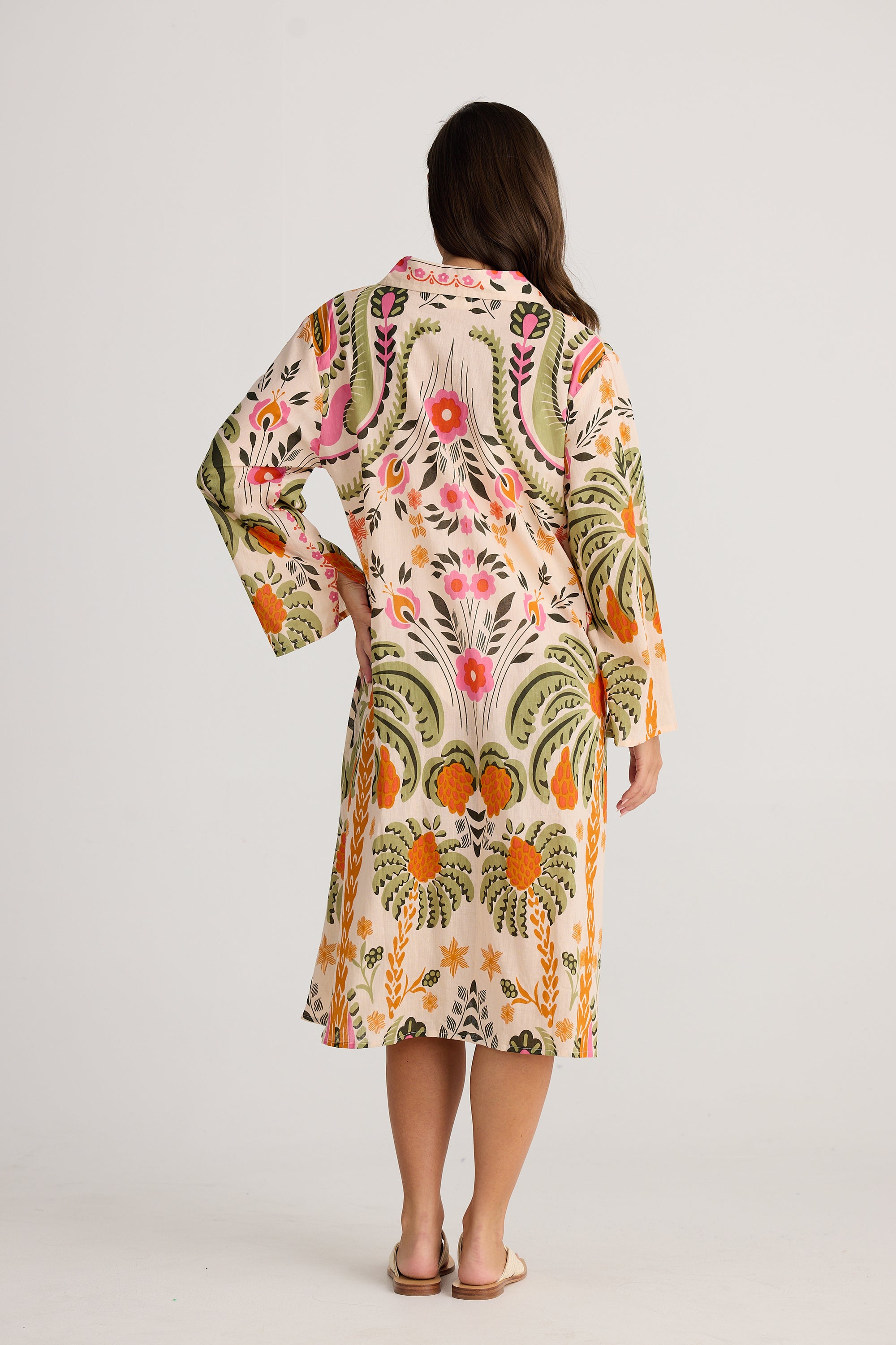 Stella Shirt Dress - Palm