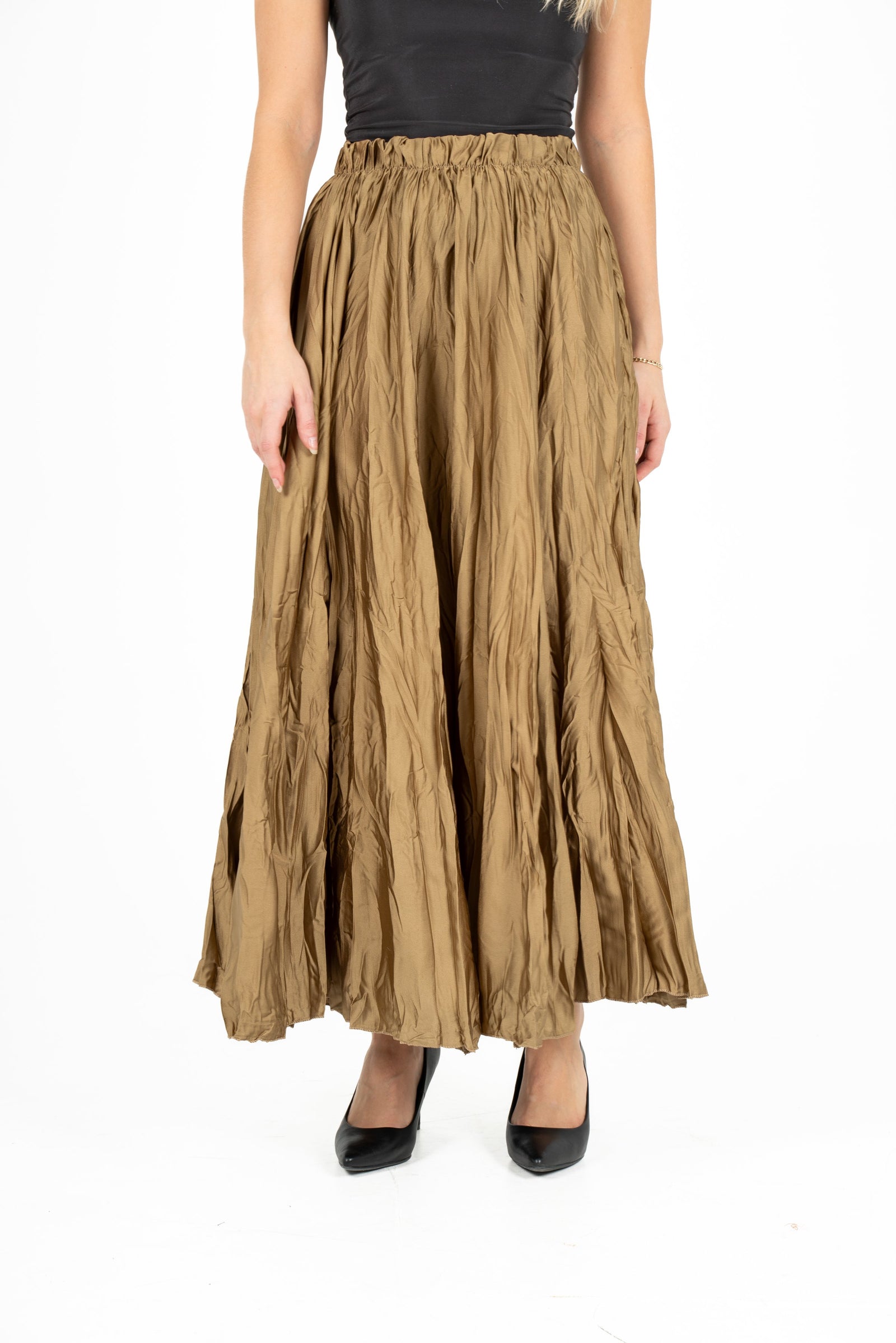 Crinkle Maxi Skirt