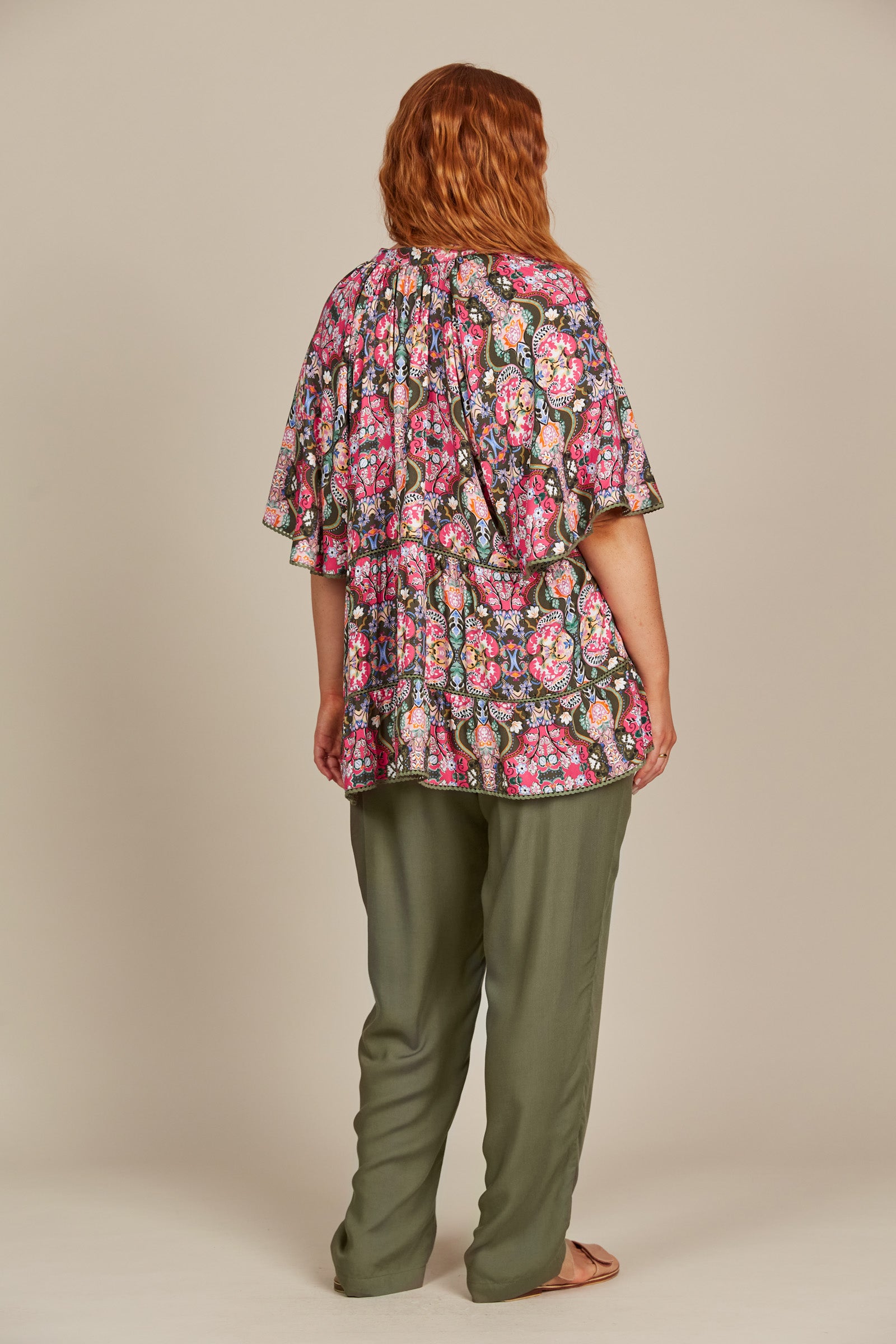 Esme V-Neck Top – Fleuron Prints