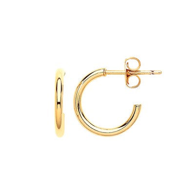 Estella Bartlett Small Gold Plated Hoop Earrings with Stud Backing.