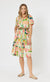 Cancun Button Front Midi Shirt Dress in Multi By Threadz.