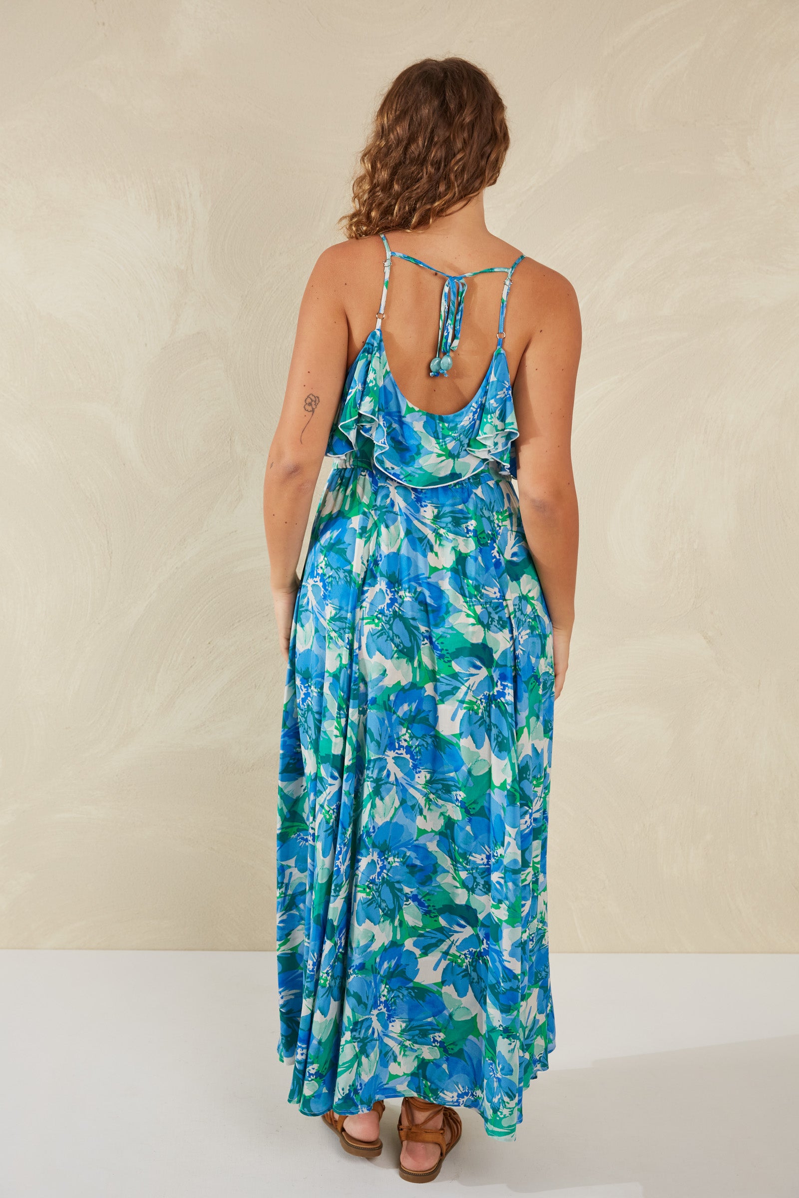 Lipari Frill Maxi Dress